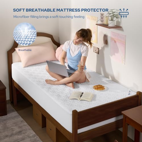 Waterproof Mattress Protector (2 White / Twin)