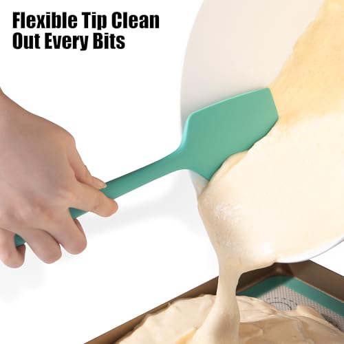 600°F Heat Resistant Silicone Spatula Scrapers (Set of 4 / Multicolor 7)