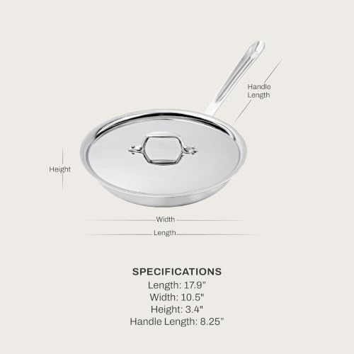 D3® Stainless Steel 10" Fry Pan with Lid (10" Fry Pan with Lid)