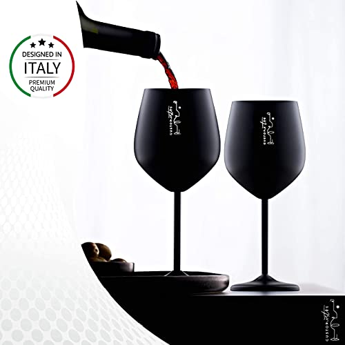 Stainless Steel Wine Glass (Set of 2 / Black)