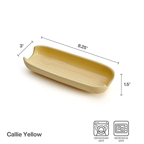 Callie Stoneware Corn Dishes (Yellow / Set Of 4 / Callie)