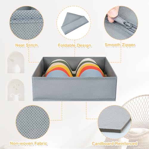 Drawer Organizer Clothes (Gray / 15 Pack)