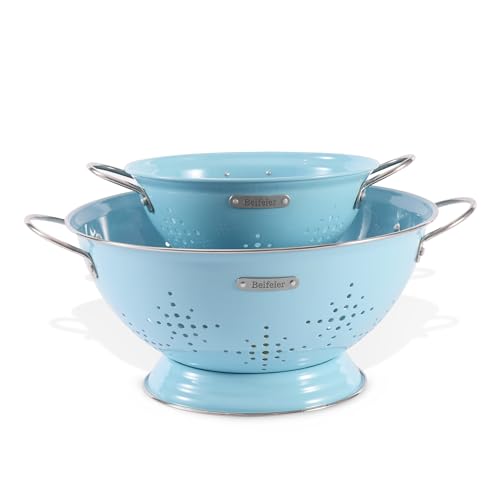 Metal Colander 2 Pack (ArcticBlue)
