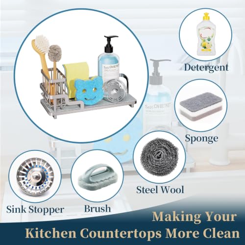 Sponge Holder for Kitchen Sink (Sand Nickel)