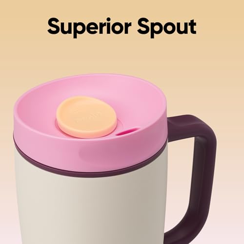 SmoothSip Slider Stainless Steel Insulated Travel Mug with Handle (With Handle / 12 Ounces / Daybreak)