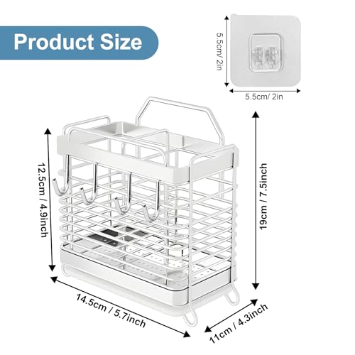 Utensil Holder (Silver / 2 Grids)