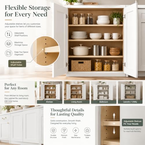 Wall Mounted Cabinet (White / 24" W x 12" D x 36" H)