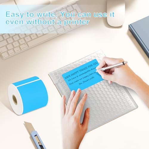 3 x 5 inch Home Moving Box Labels for Storage Bins 300pcs Colored Blank Label Sticker for Shipping Thermal Printer Color Coding Rectangle Moving Labels for Packing Boxes Sky Blue (Sky Blue)