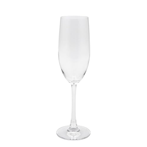 Voglia Nude 8.5 Ounce Champagne Glasses Set Of 6 Crystal Flute Glasses (6 Count)