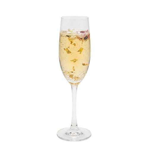 Voglia Nude 8.5 Ounce Champagne Glasses Set Of 6 Crystal Flute Glasses (6 Count)