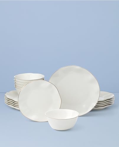 Blue Bay White Porcelain 18 (18-Piece Dinnerware Set)