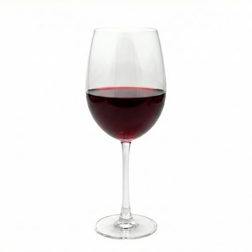 Wine Glasses 6 Count 25 Ounce Glass Bordeaux Wine Drinkware Crystal Dishwasher Safe Lead