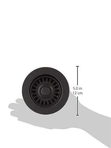 190-9265 - 3-1/2 Inch Matte Black Kitchen Sink Basket Strainer, Durable Food Catcher Stopper for Metal Kitchen Sink, Ideal for Filtering Waste and Preventing Clogs