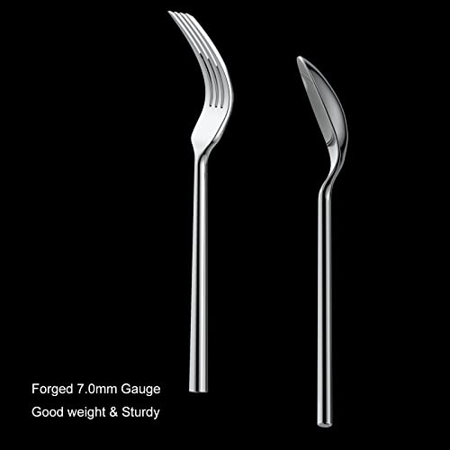 Potter 40 Piece Forged Silverware Set Stainless Steel Flatware Set Cutlery Set (10 Count)