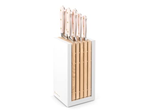 Classic Pink Himalayan Salt 8 Piece Knife Block Set (7 Count)