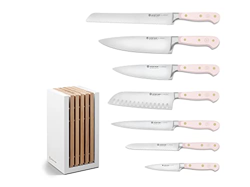 Classic Pink Himalayan Salt 8 Piece Knife Block Set (7 Count)