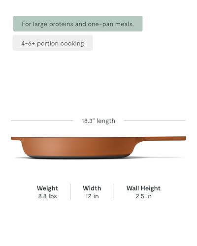 12" Cast Iron Skillet Pan