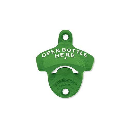 Original Green Open Here Wall Mounted Bottle Opener