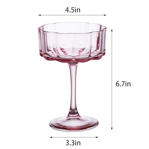 Vintage Champagne Coupes Glass Cute Martini Cocktail Glasses (24 Count)