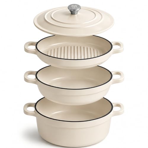 Enameled Cast Iron Dutch Oven Set