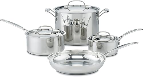 7 Piece Stainless Steel Pots and Pans Set