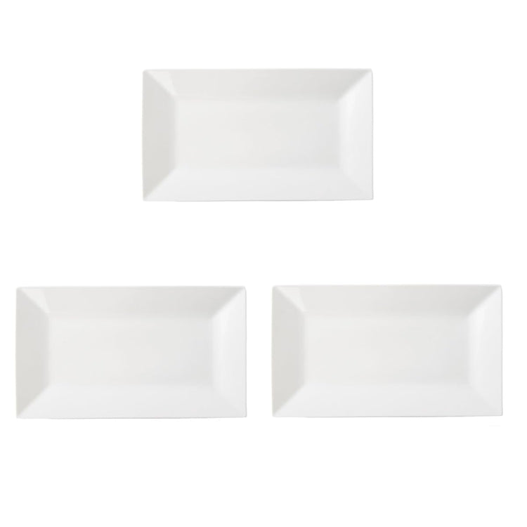 12 inch White Porcelain Serving Platters for Party (3 Count)
