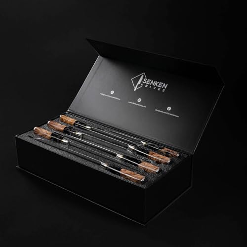 SENKEN 7 Piece Damascus Kitchen Knife Set (7 Count)