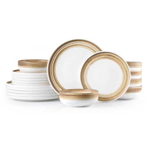 Stoneware Dinnerware Set (Yellow / Service for 6-18Pcs)