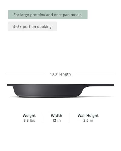 12" Cast Iron Skillet Pan