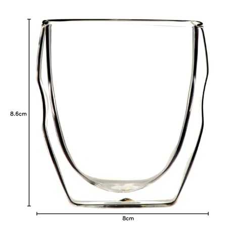 Moderna Artisan Series Double Wall 8 oz Beverage Glasses (8 Ounces)