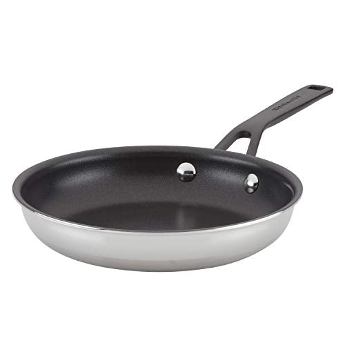 5 Ply Clad Polished Stainless Steel Nonstick Fry Pan