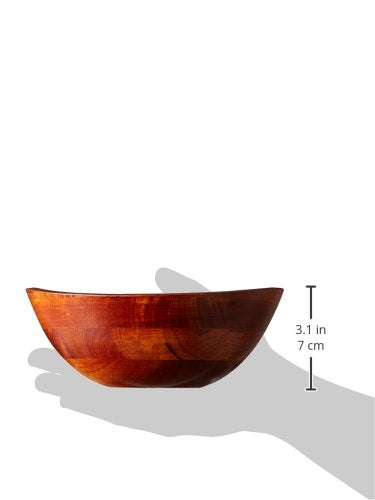 Cherry Finished Wavy Rim Serving Bowls for Fruits or Salads (Small - Set of 4)