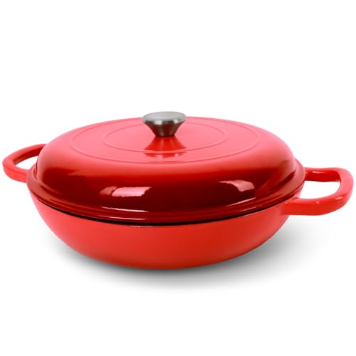 Enameled Cast Iron Dutch Oven (Gradient Red / 3.8 QT)