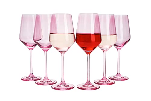 Pink Wine Glasses Stemware Collection (6 Count)