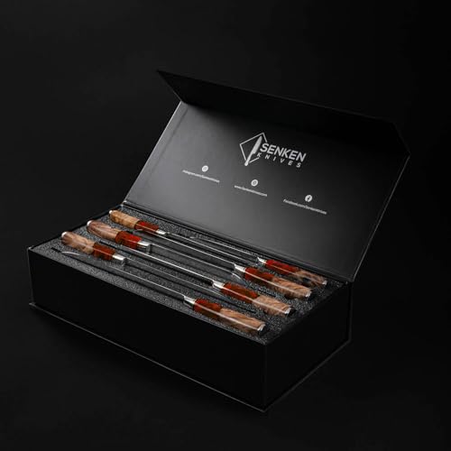 SENKEN 7 Piece Damascus Kitchen Knife Set (7 Count)
