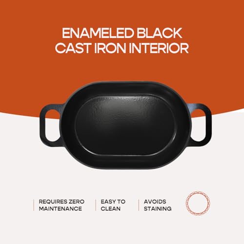 Enameled Cast Iron Dutch Oven for Professional Sourdough Bread Baking
