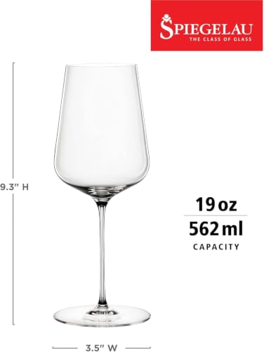 Definition Crystal Universal Wine Glasses for Red and White Wines (4 Count)