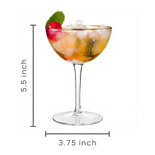 Gold Rim Vintage Coupe Martini