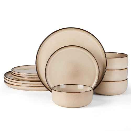 12 Piece Plates and Bowls Set