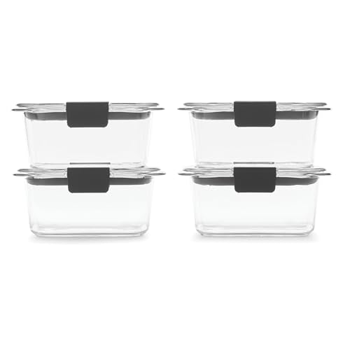 Brilliance BPA Free Airtight Food Storage Containers with Lids (4.7 cup (8-Piece))