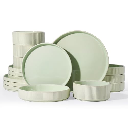 Star Stoneware Dinnerware Sets with Pasta Bowls (16 Count)