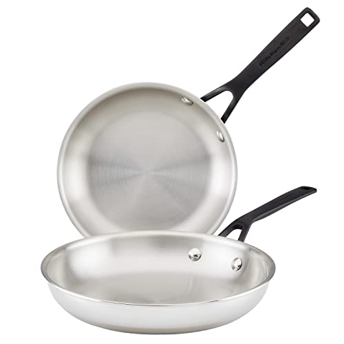 5 Ply Clad Stainless Steel Induction Frying Pan Set
