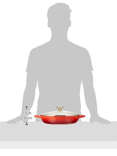 Enameled Cast Iron Casserole with Glass Lid