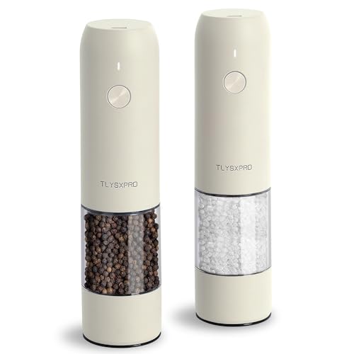 Electric Salt and Pepper Grinder Set (Buttercream)