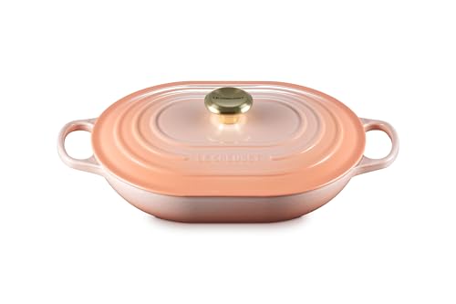 Enameled Cast Iron Oval Casserole with Lid