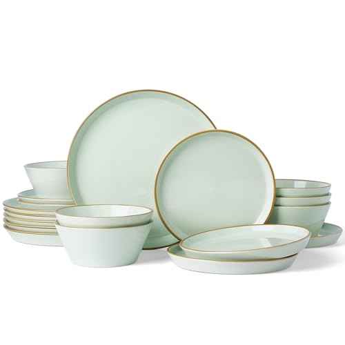 Saturn Plates and Bowls with Rim (18 Count)
