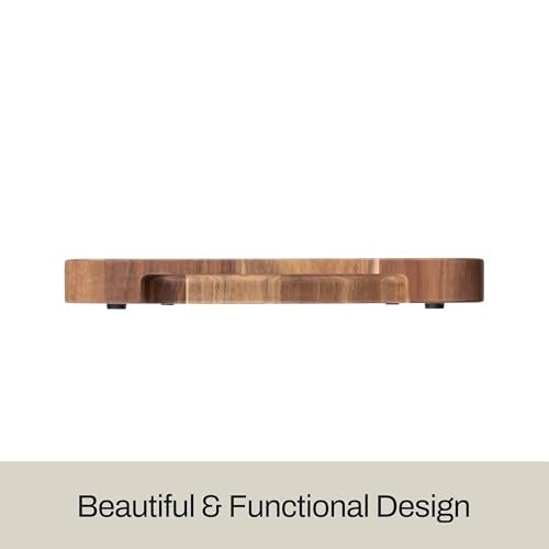 End Grain Acacia Wood Cutting Board with Juice Groove
