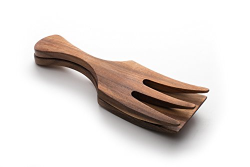 Acacia Wood Salad Utensil Set (10" Large Farmhouse Salad Utensil Set)