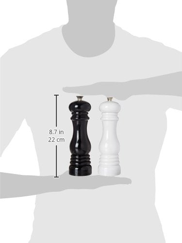 Salt and Pepper Mill Set (Large / Black/White)