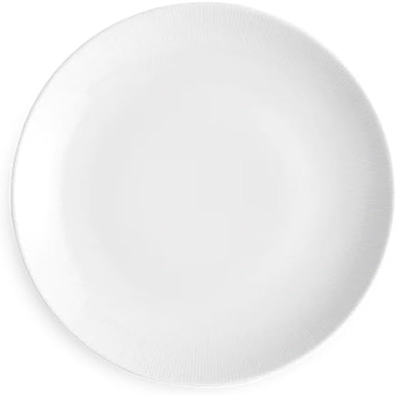 Pillivuyt Coupe Salad Plate 8.5" Set of 4 Eventail Collection White Porcelain Dessert Serveware France